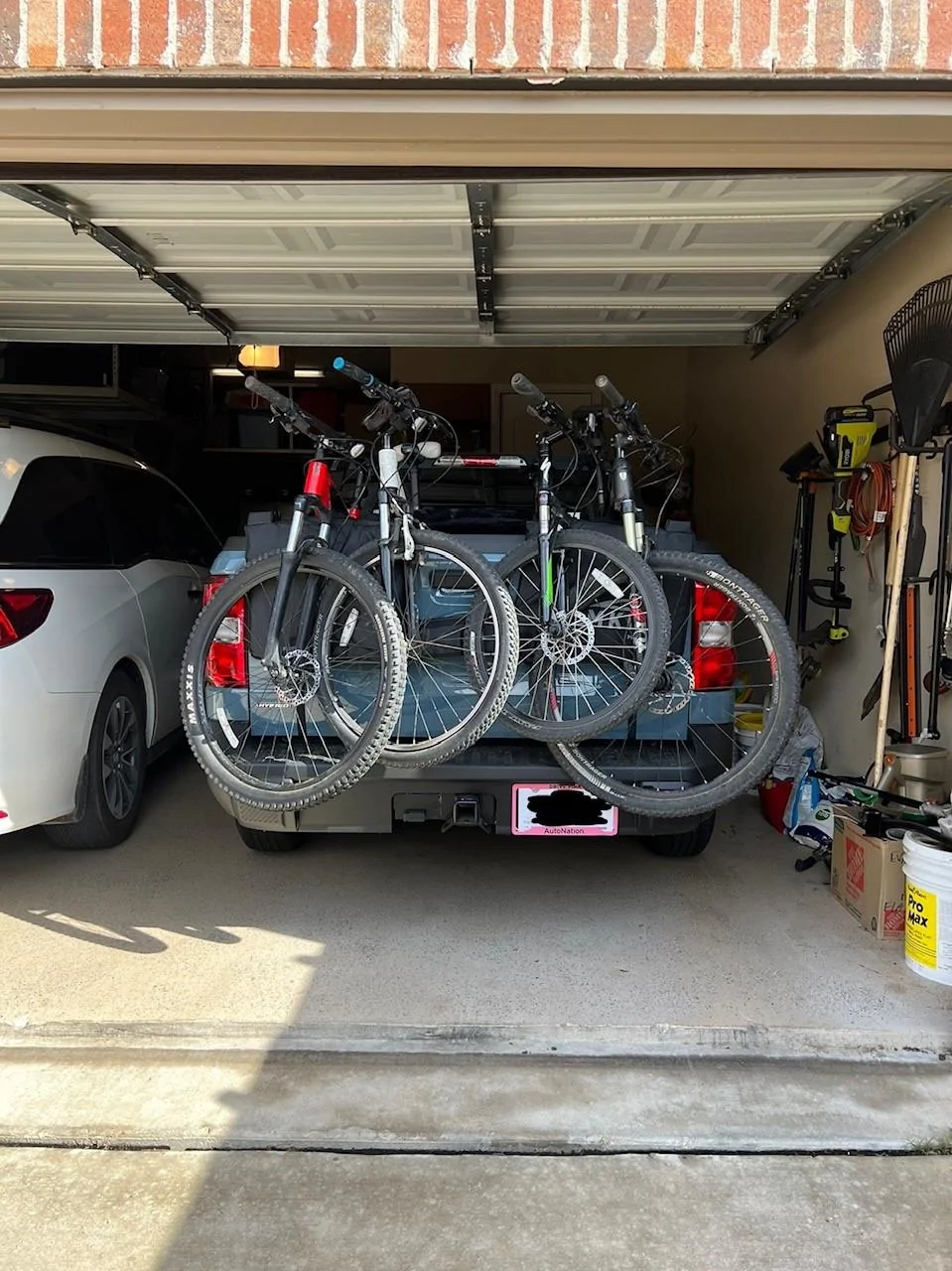 Ford Maverick If there was any doubt before... 4 bicycles hung on tailgate Far