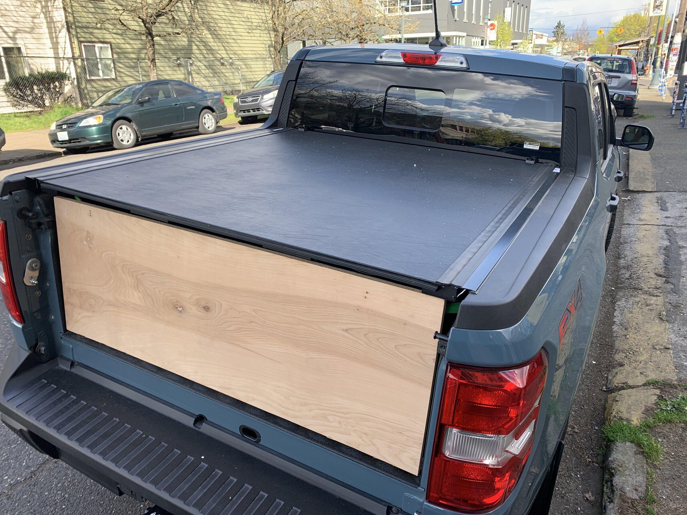 Ford Maverick Built a wooden tailgate using flexbed C5EA0F13-64E9-4758-AEA9-DE1342E7A5E4
