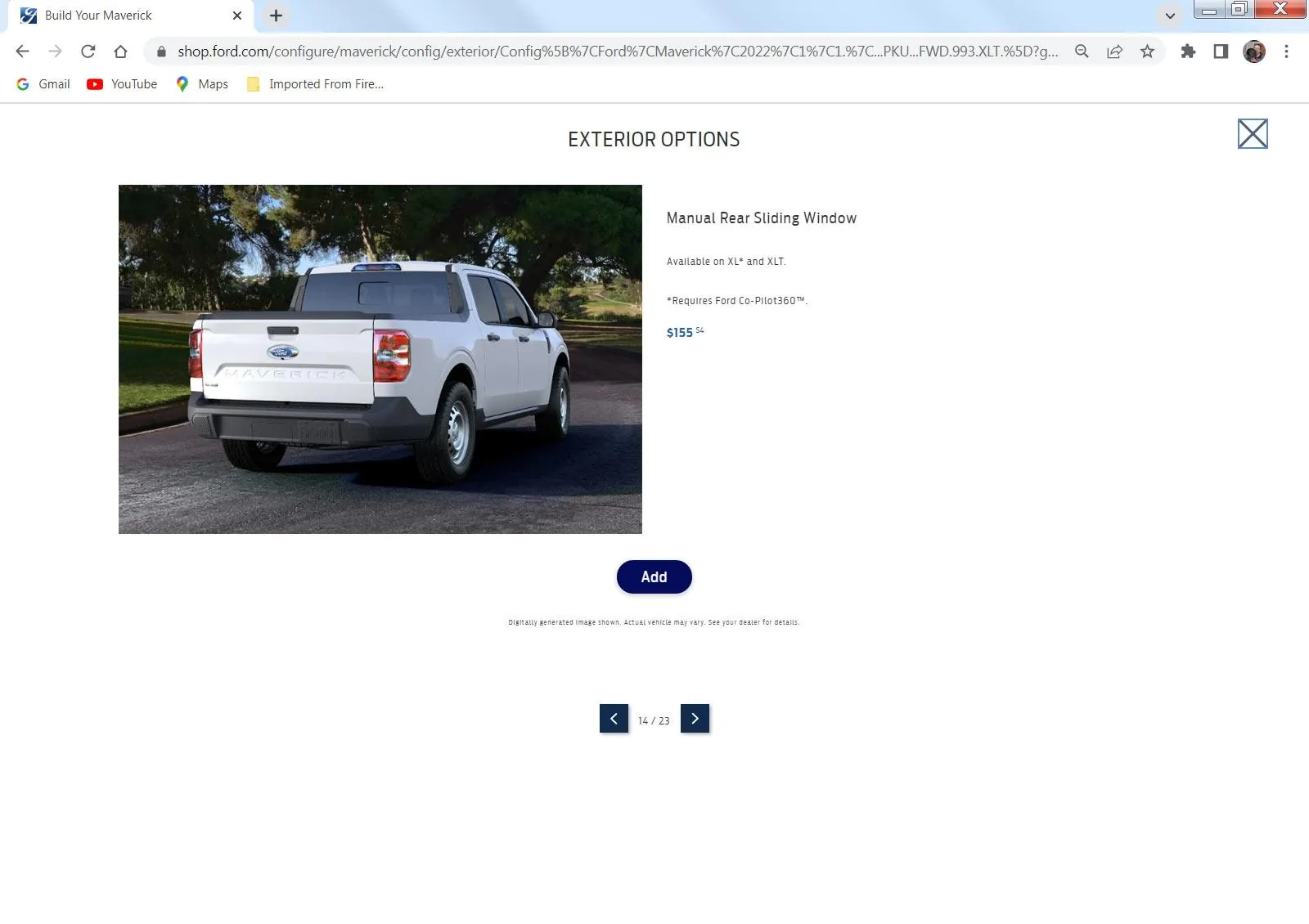 Ford Maverick Does the XLT come with Co pilot 360 ? windo