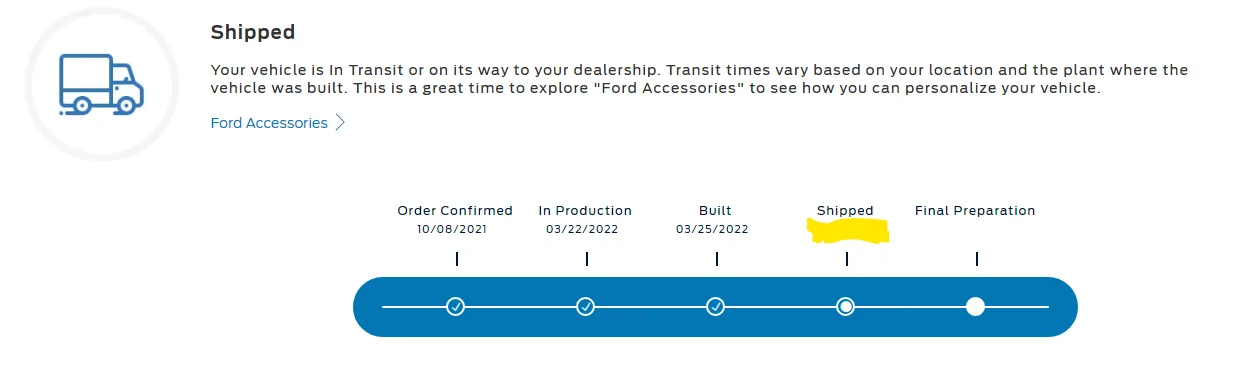Ford Maverick Is my vehicle actually shipped? 1648736326011