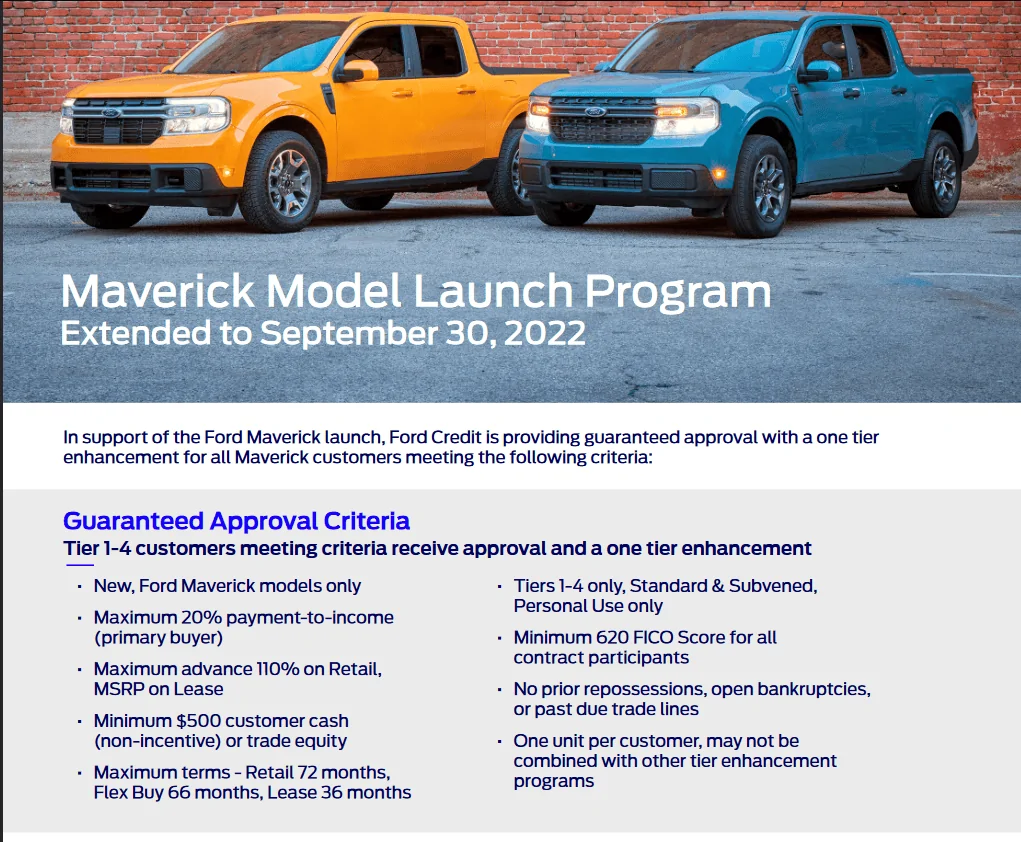 Ford Maverick Maverick Launch / Special Financing extended to Sept 30th 1648819325462