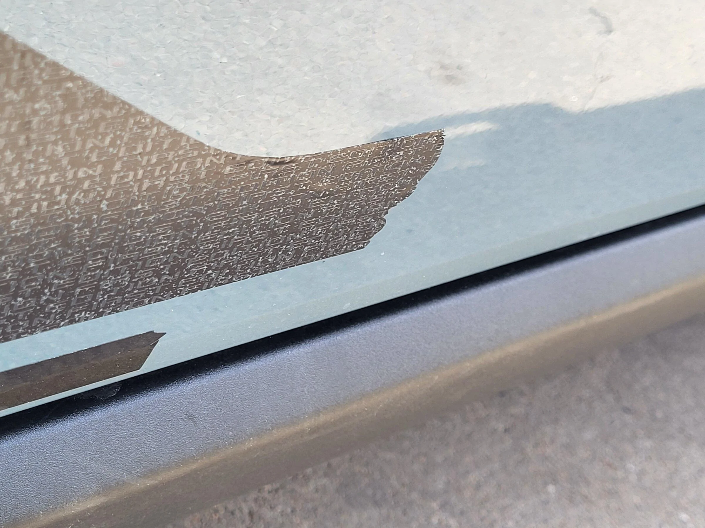 Ford Maverick Sad day,  drivers side 1st edition stickers coming off. 20220401_124841