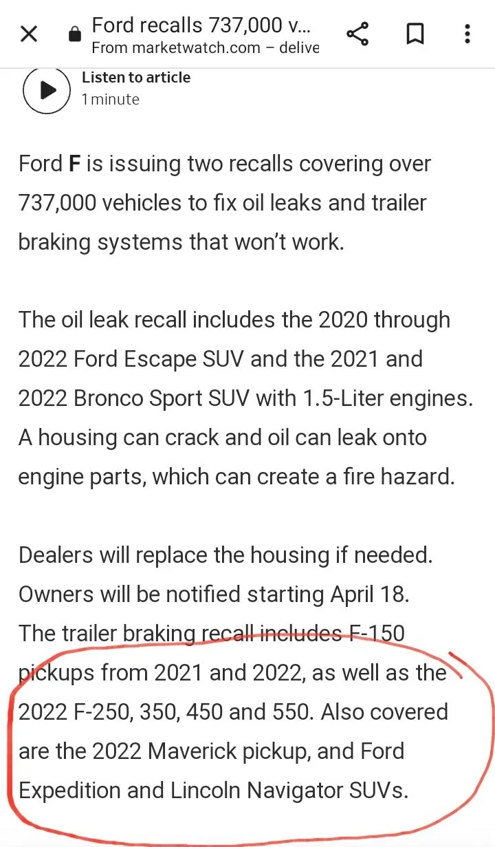 Ford Maverick Trailer brake programming Recall 22S17 Screenshot_20220401-184849_Chrom