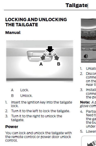 Ford Maverick Tailgate Lock on Maverick? 1648864239725