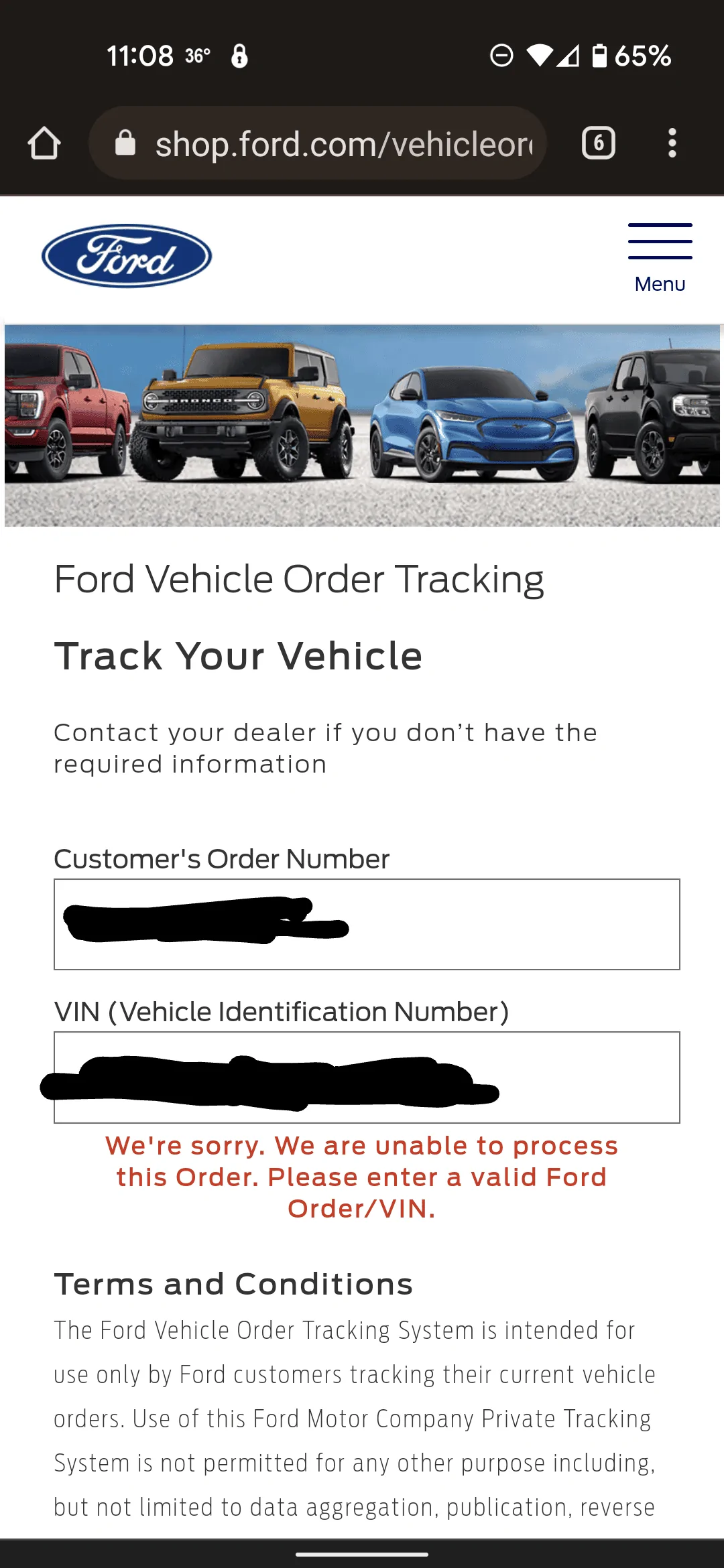 Ford Maverick VIN Disappeared From Ford Tracker!! Screenshot_20220402-230806