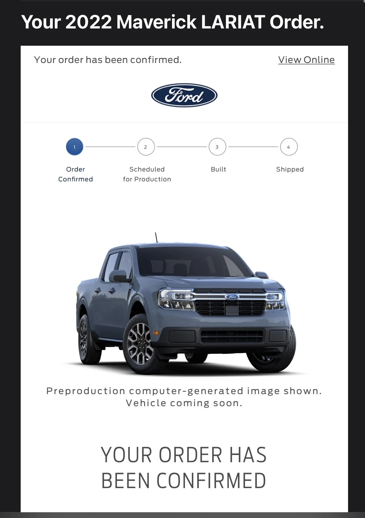 Ford Maverick No longer able to view online status page 9385D5D8-1ECD-48BD-89D8-E521DBA06855