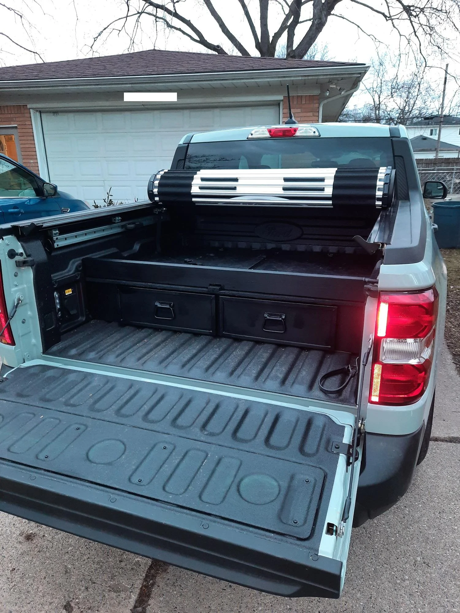 Ford Maverick Decked Bed Drawers finishedclosed