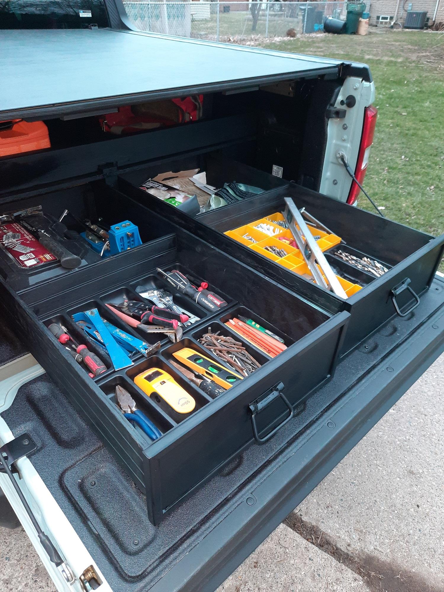 Ford Maverick Decked Bed Drawers finishedopen