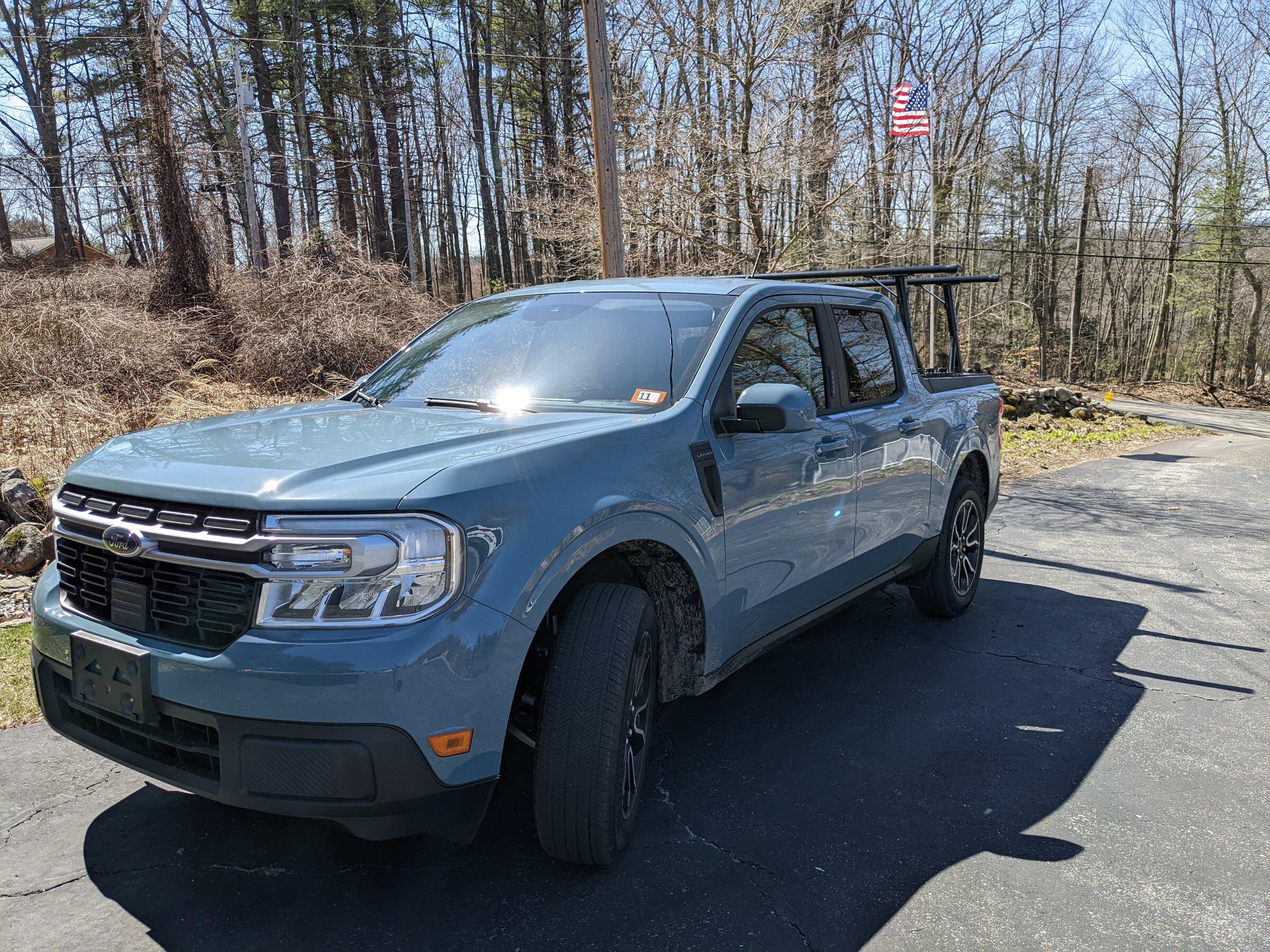 Ford Maverick Installed 4' 6" TruXedo Pro X15 Tonneau Cover & Angry Elephant Rack System Rail size 50" PXL_20220402_170859448.MP