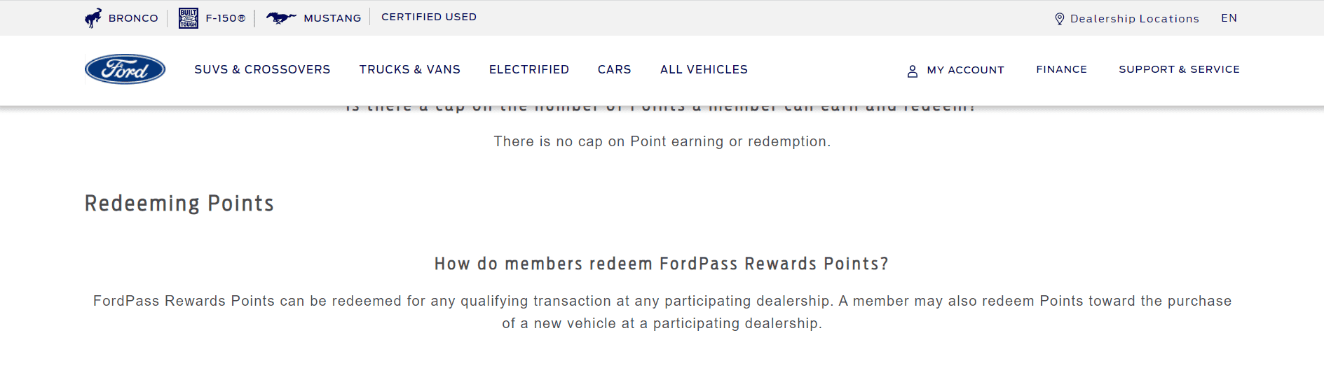 Ford Maverick How to use ford points on accessories site ford pass points