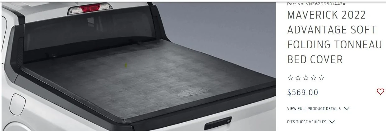 Ford Maverick Has anyone received a factory tonneau cover? T2