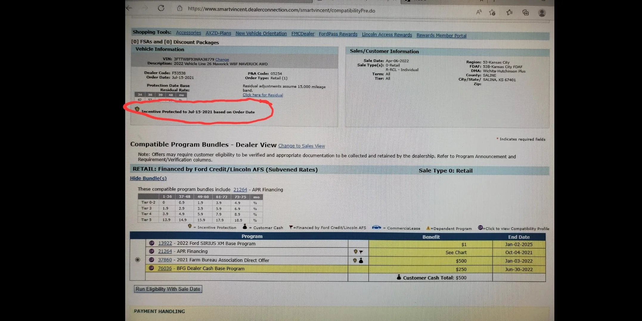 Ford Maverick Question Regarding Private Cash Offers, Farm Bureau Cash & Order-Date Protected Financing??? Screenshot_20220406-114700_Gallery