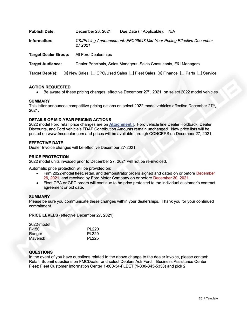 Ford Maverick Price Protection Program? 1649284472876