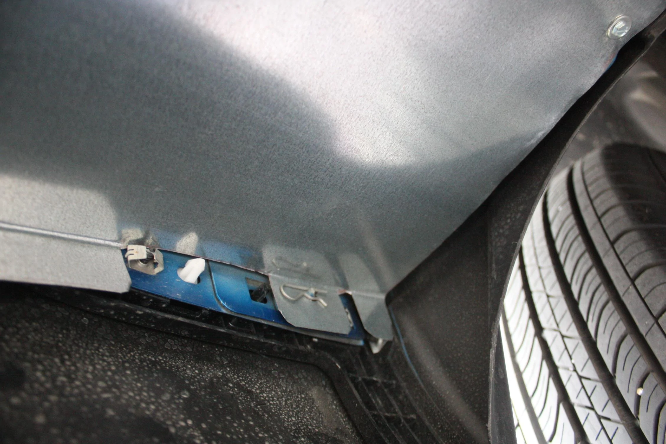 Ford Maverick Custom fabricated cover / filler panel for left rear underbody opening IMG_2418