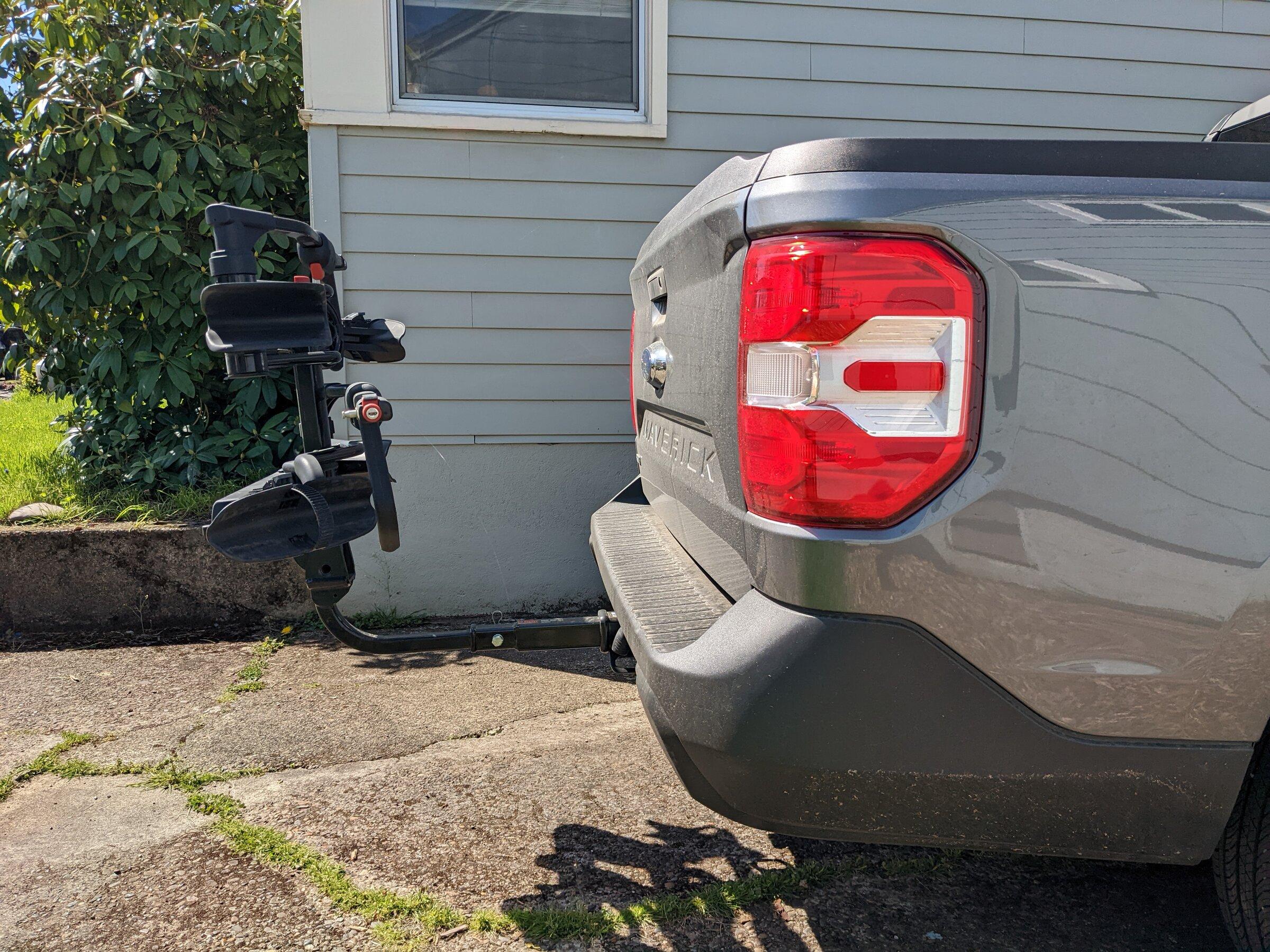 Ford Maverick Solved: Hitch Mount Bike Rack Interference PXL_20220407_190911053