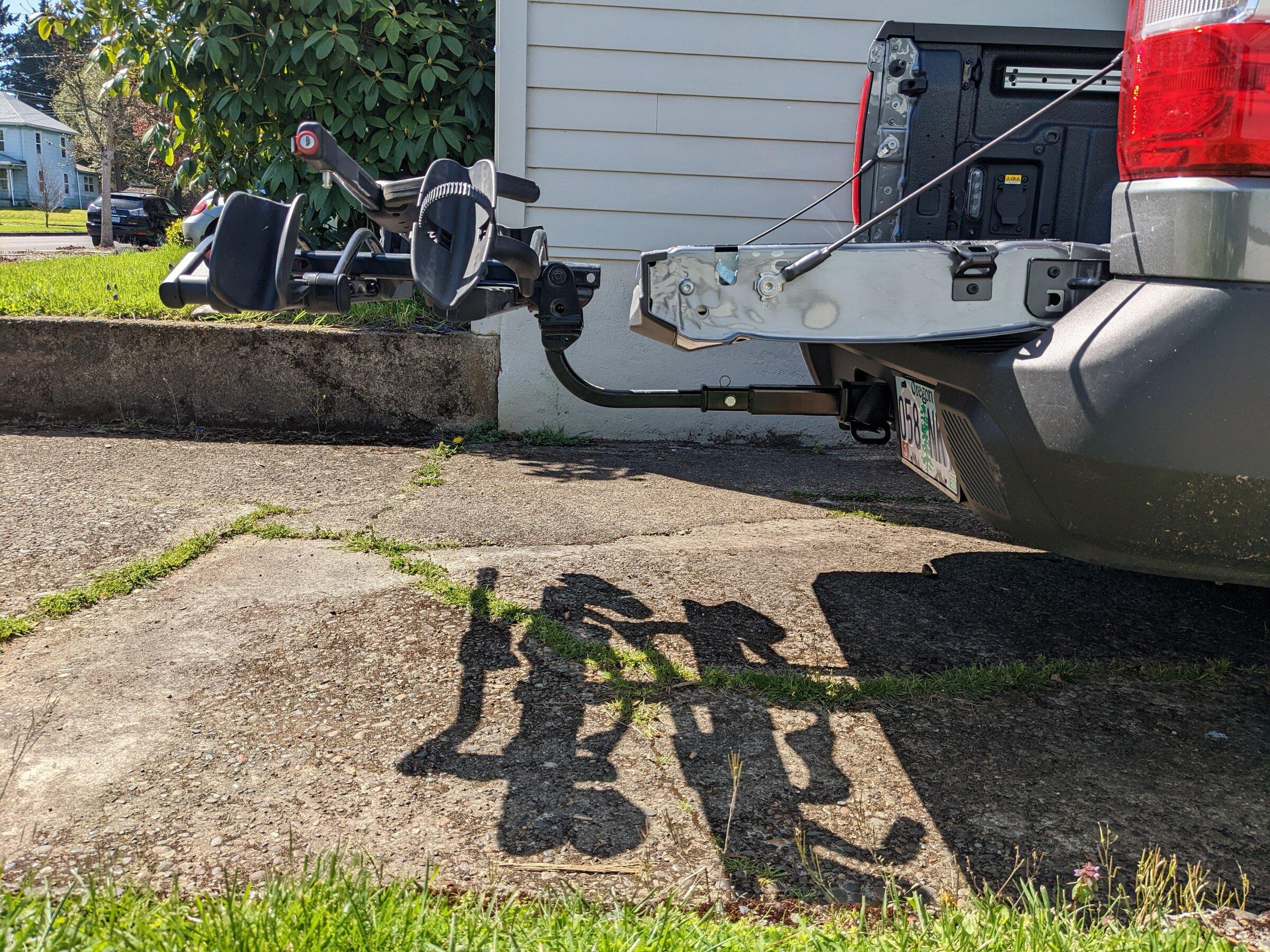 Ford Maverick Solved: Hitch Mount Bike Rack Interference PXL_20220407_191022253