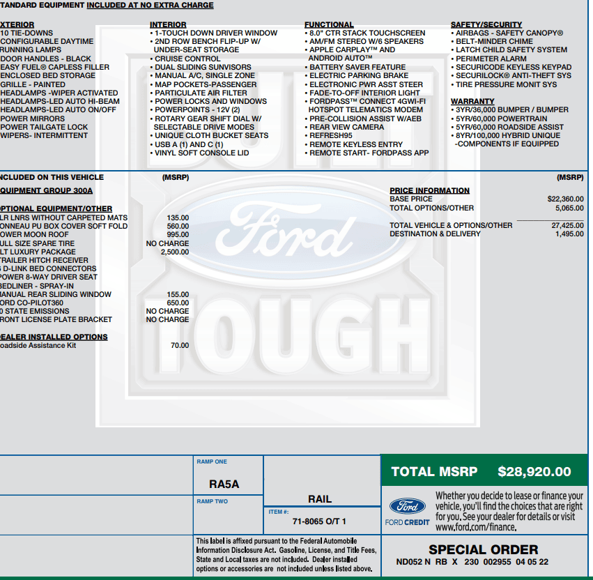 Ford Maverick Ordertrack App: new tracking tool for Ford Maverick orders! 1649369305612