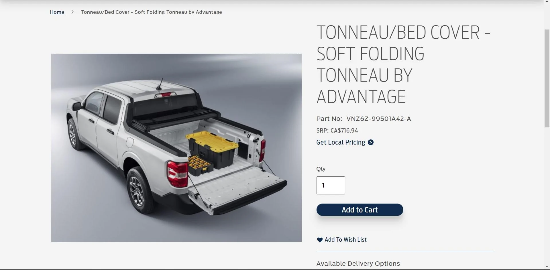 Ford Maverick Ford Tonneau Cover received and installed ! Ford Maverick Advantage trifold tonneau_1