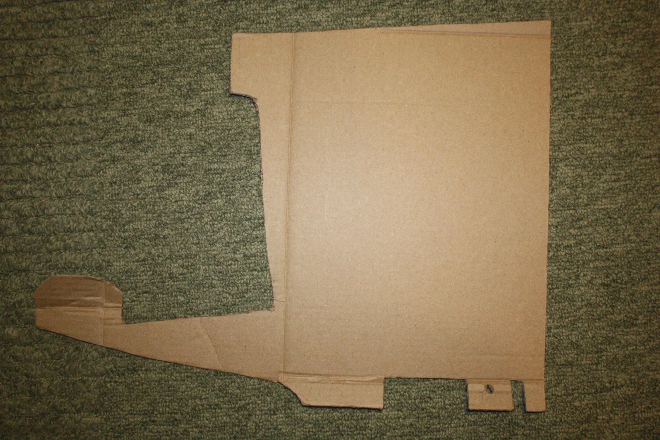 Ford Maverick Custom fabricated cover / filler panel for left rear underbody opening IMG_2430