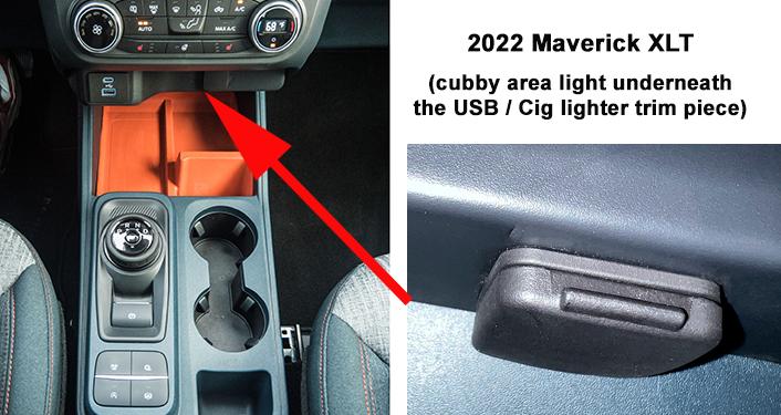Ford Maverick Mystery latch underneath USB/Cig lighter trim piece...? (SOLVED) Maverick_cubby_light_01