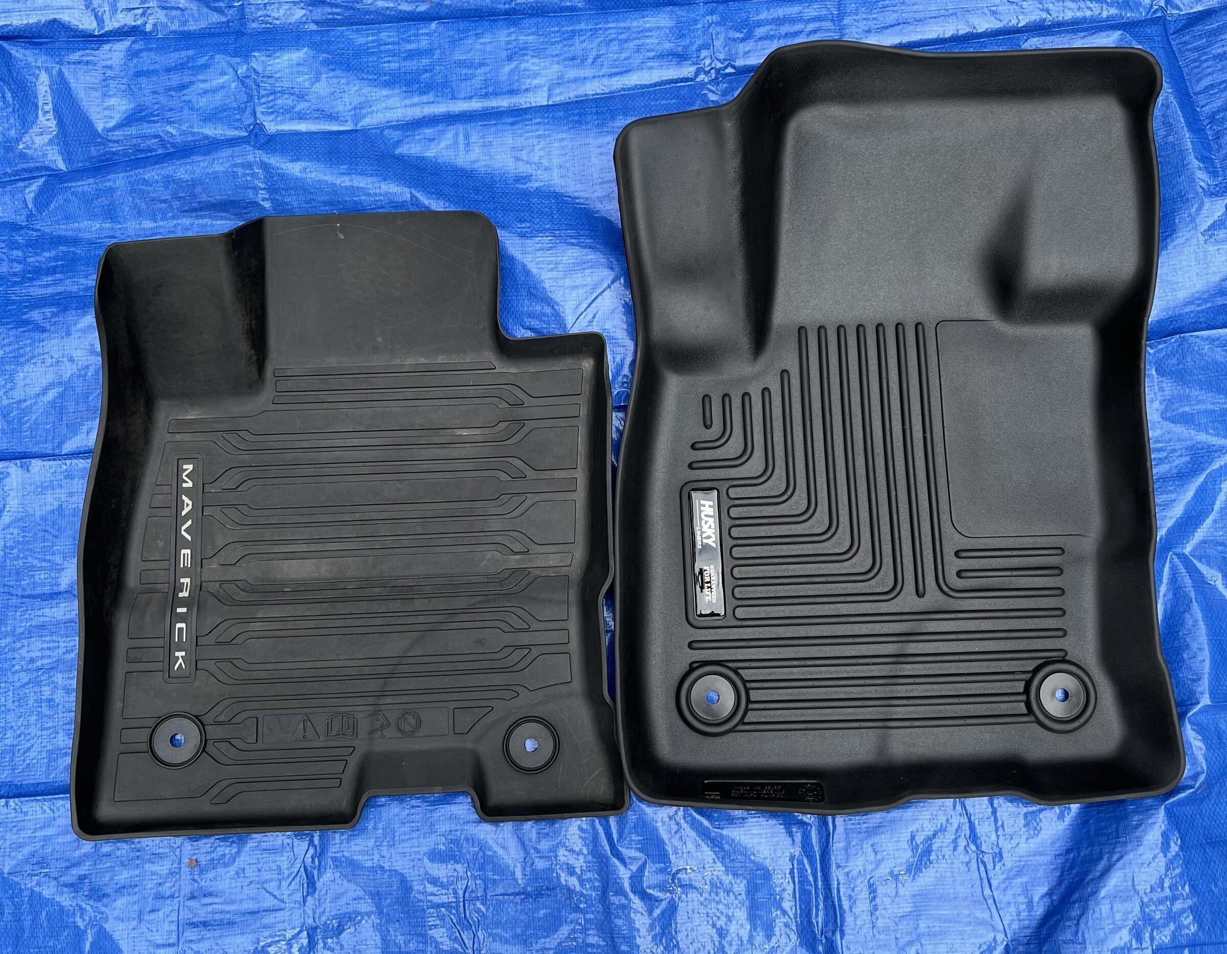 Ford Maverick Replaced xl hybrid floor liners with Husky Weatherbeater Side by side