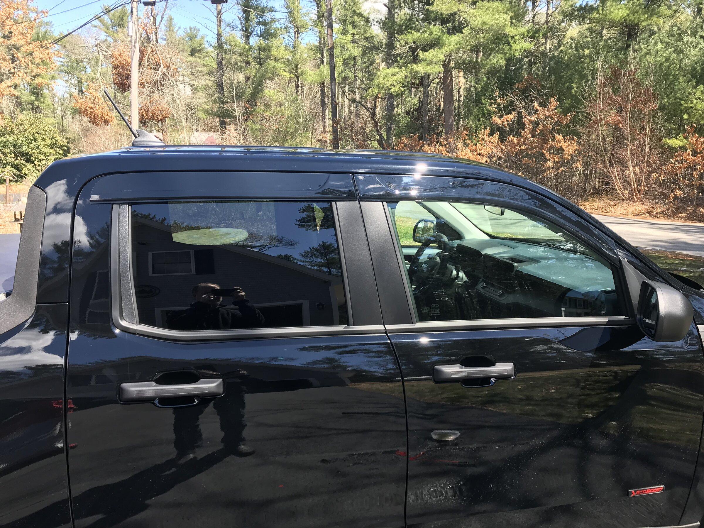Ford Maverick Ford (Lund) window rain guards - not a fan… C9C09713-6D28-4117-8385-7A222E99B020