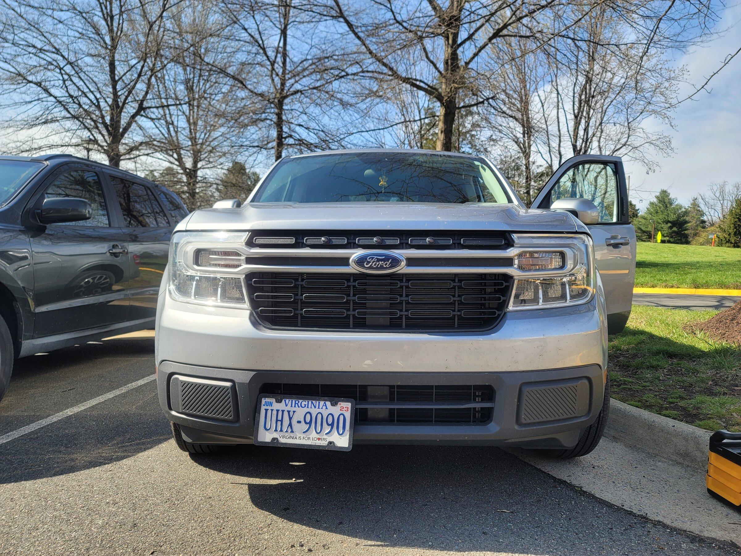 Ford Maverick Grille Lights Installed 20220411_161352