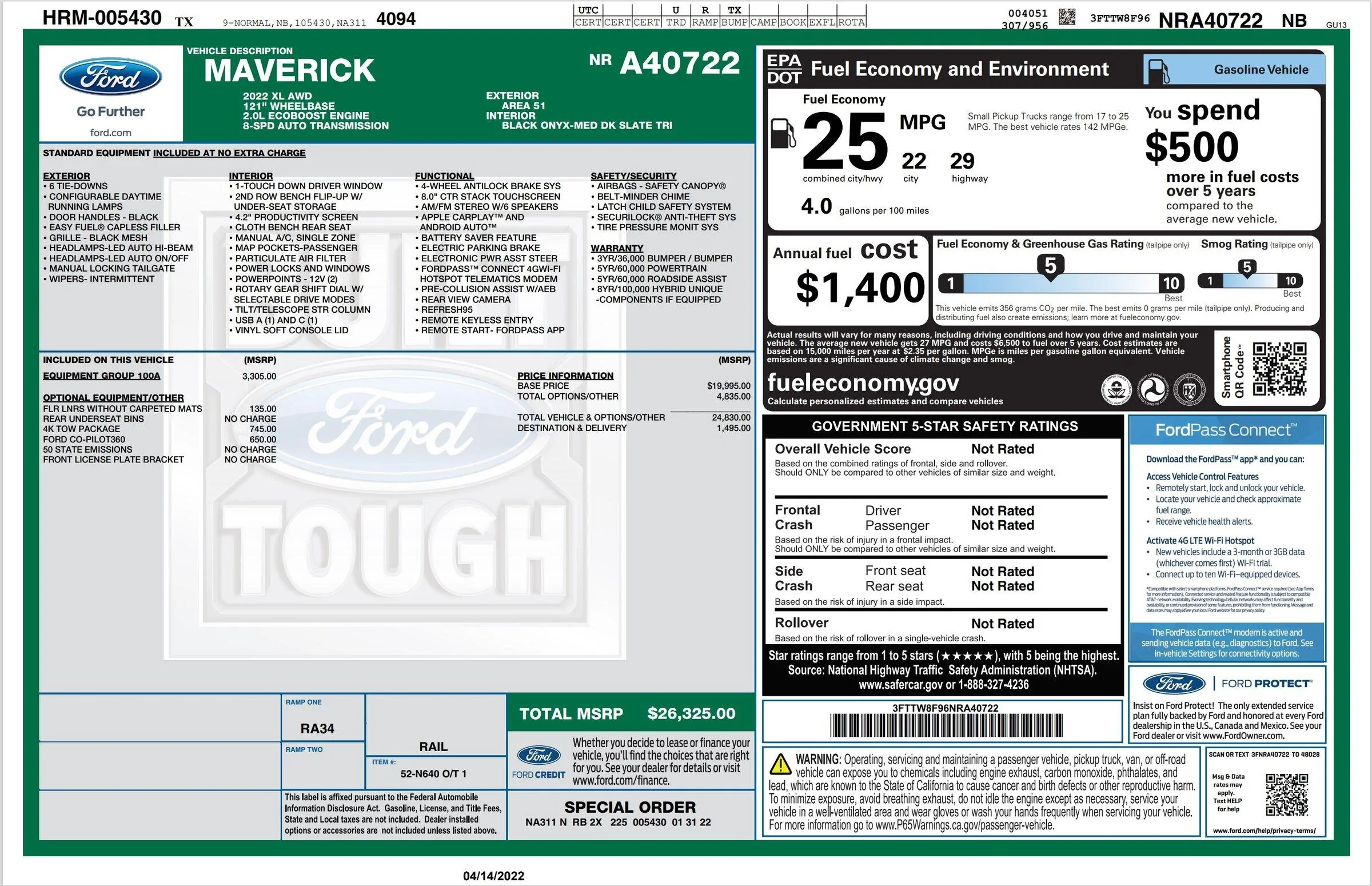 Ford Maverick Gone! Available now XL AWD 4k tow and CP360 mavsticker