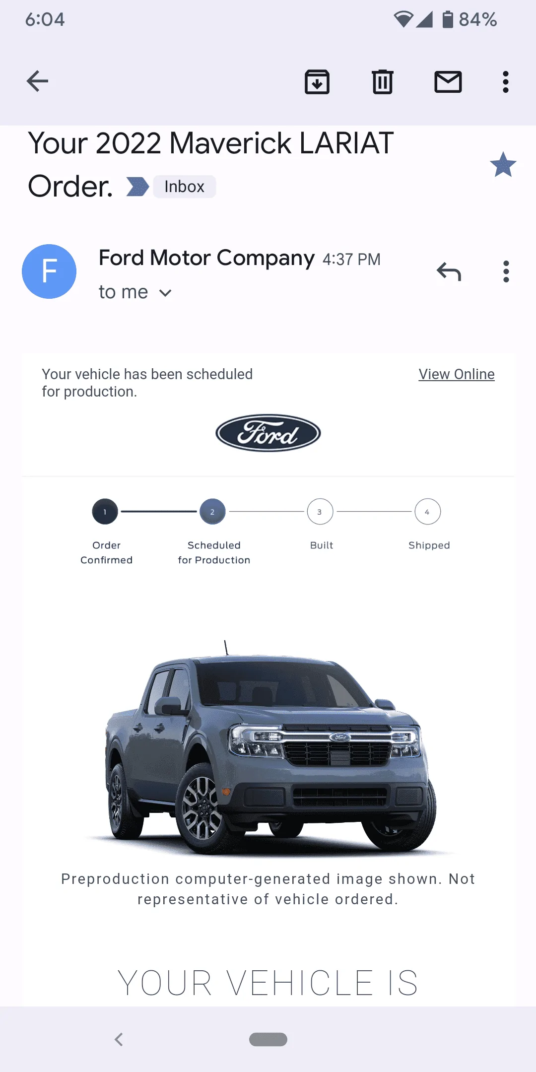 Ford Maverick Finally received a "Thursday" Email! Screenshot_20220414-180446