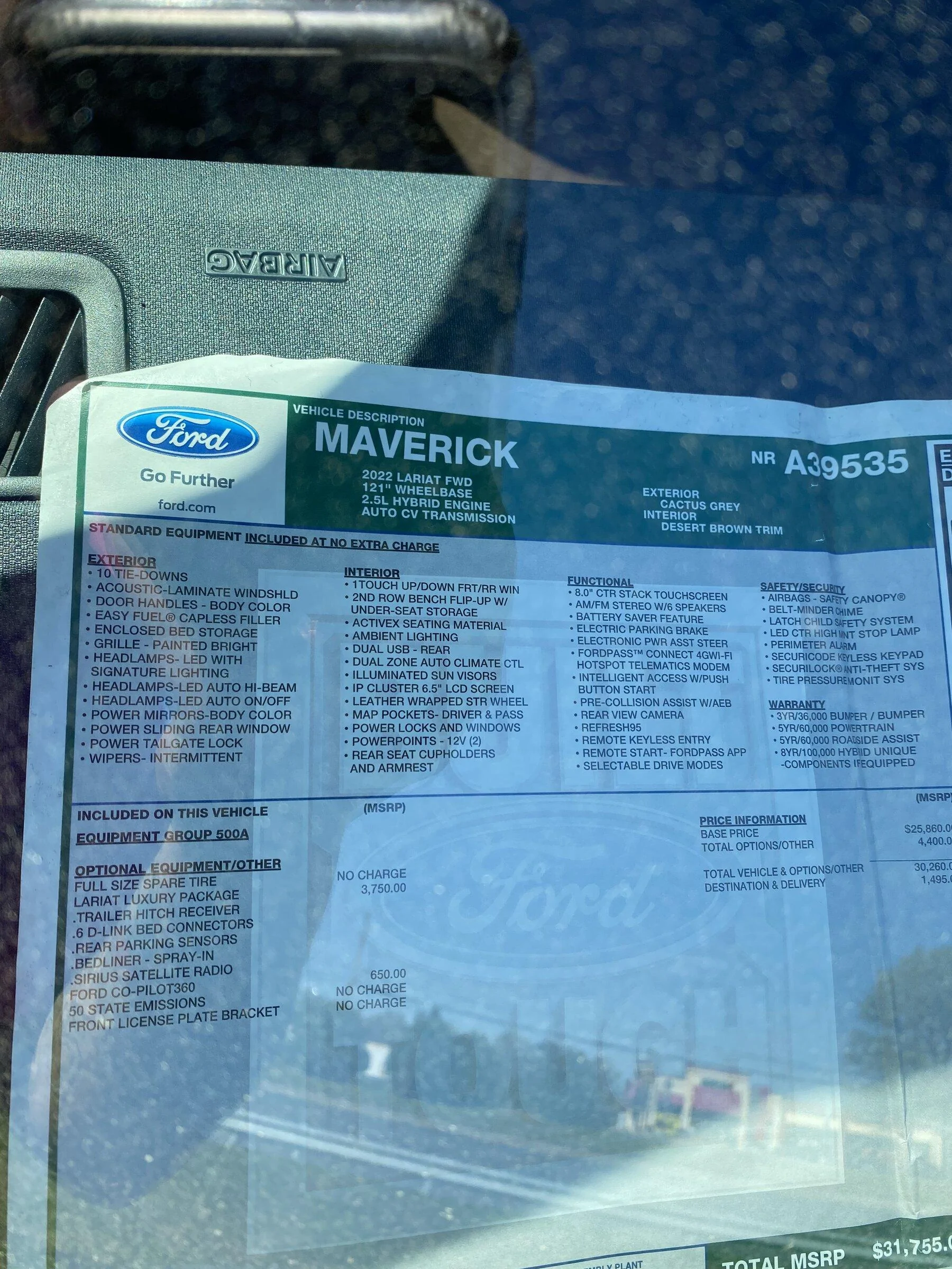 Ford Maverick Turned down a Hybrid Lariat 854DAB84-DFFB-482A-AFBA-9BE524FF41D9