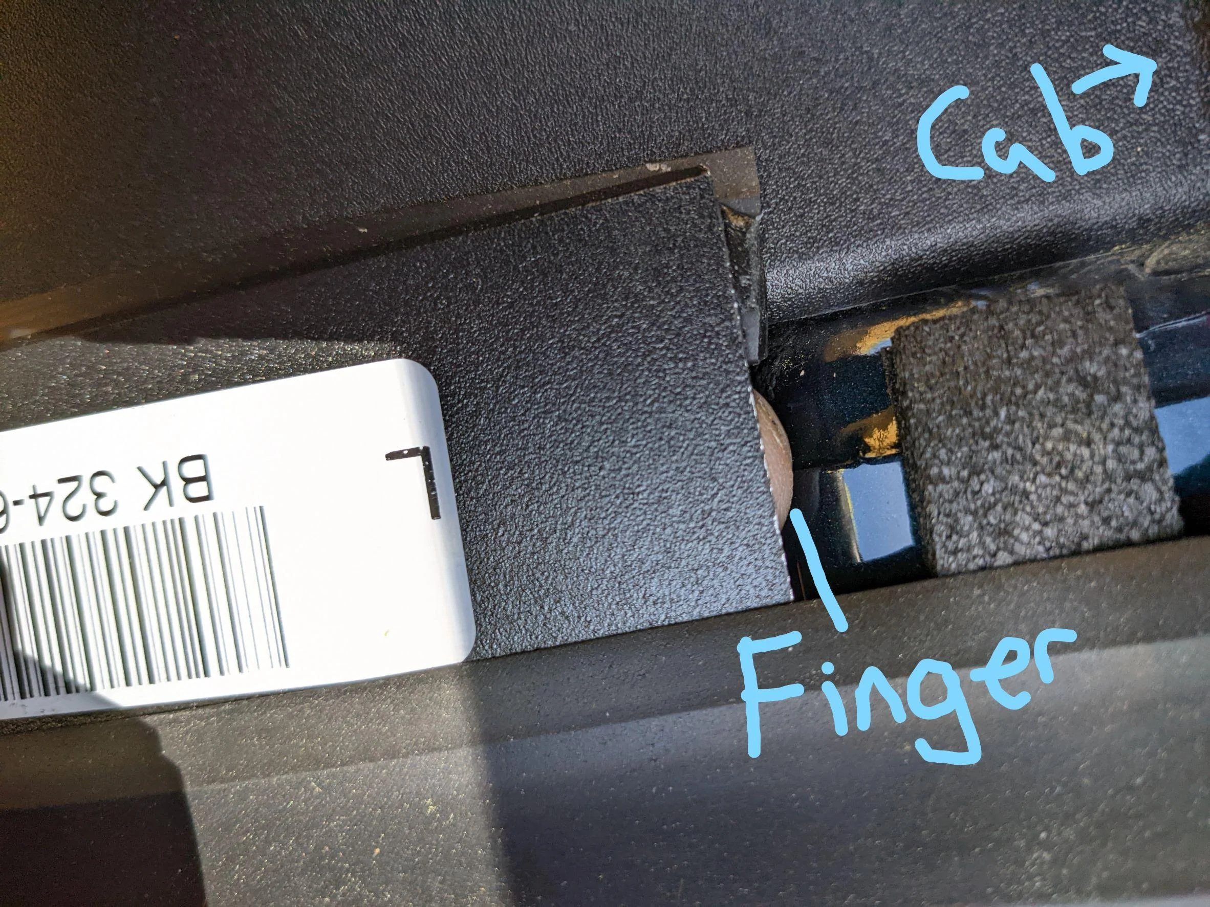 Ford Maverick Problems with BAK Revolver X4S Fitment driverside_finger