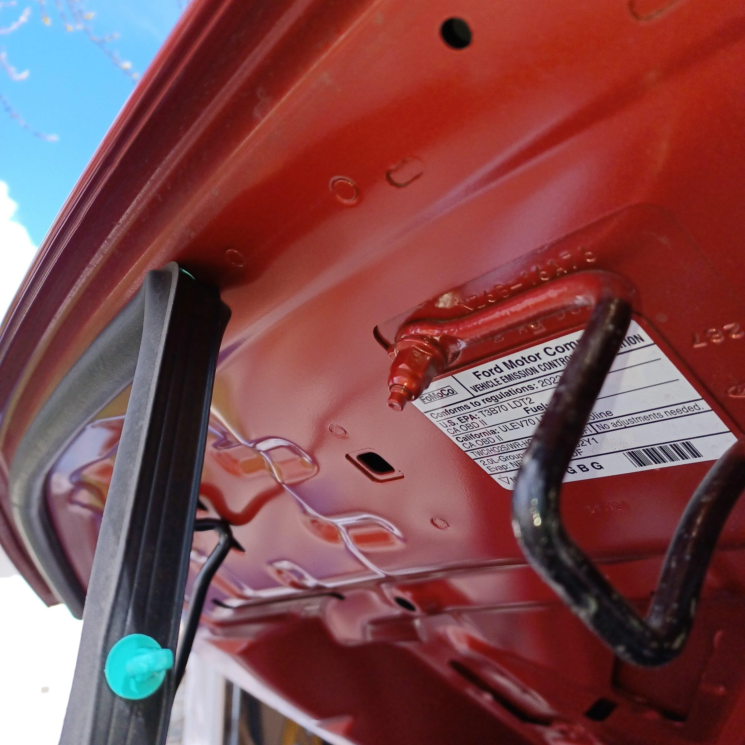 Ford Maverick Installing the WeatherTech Hood Protector 20220415_141106