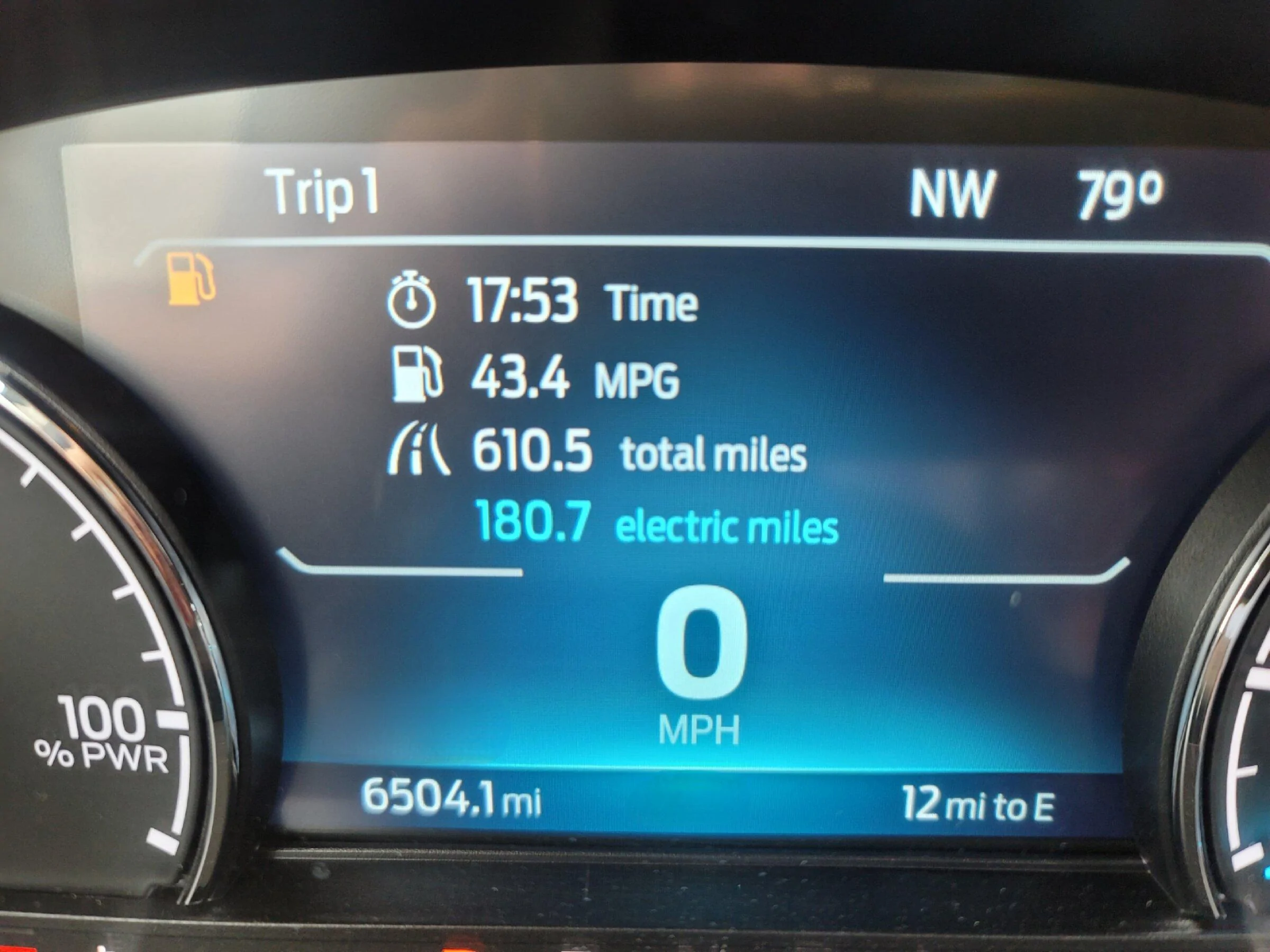 Ford Maverick Hypermiling ~50 MPG and over 600 miles per tank on Eco Mode 20220416_133604