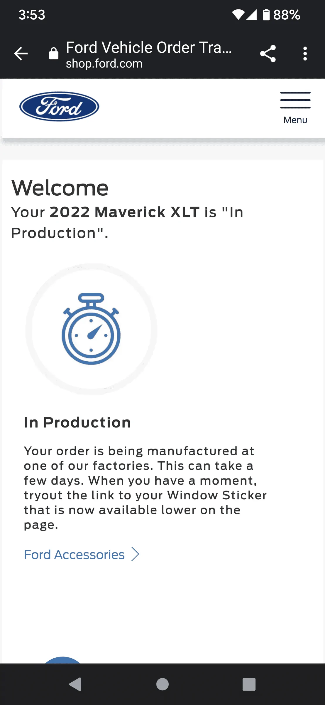 Ford Maverick It's getting real now, She's Home Screenshot_20220417-155333