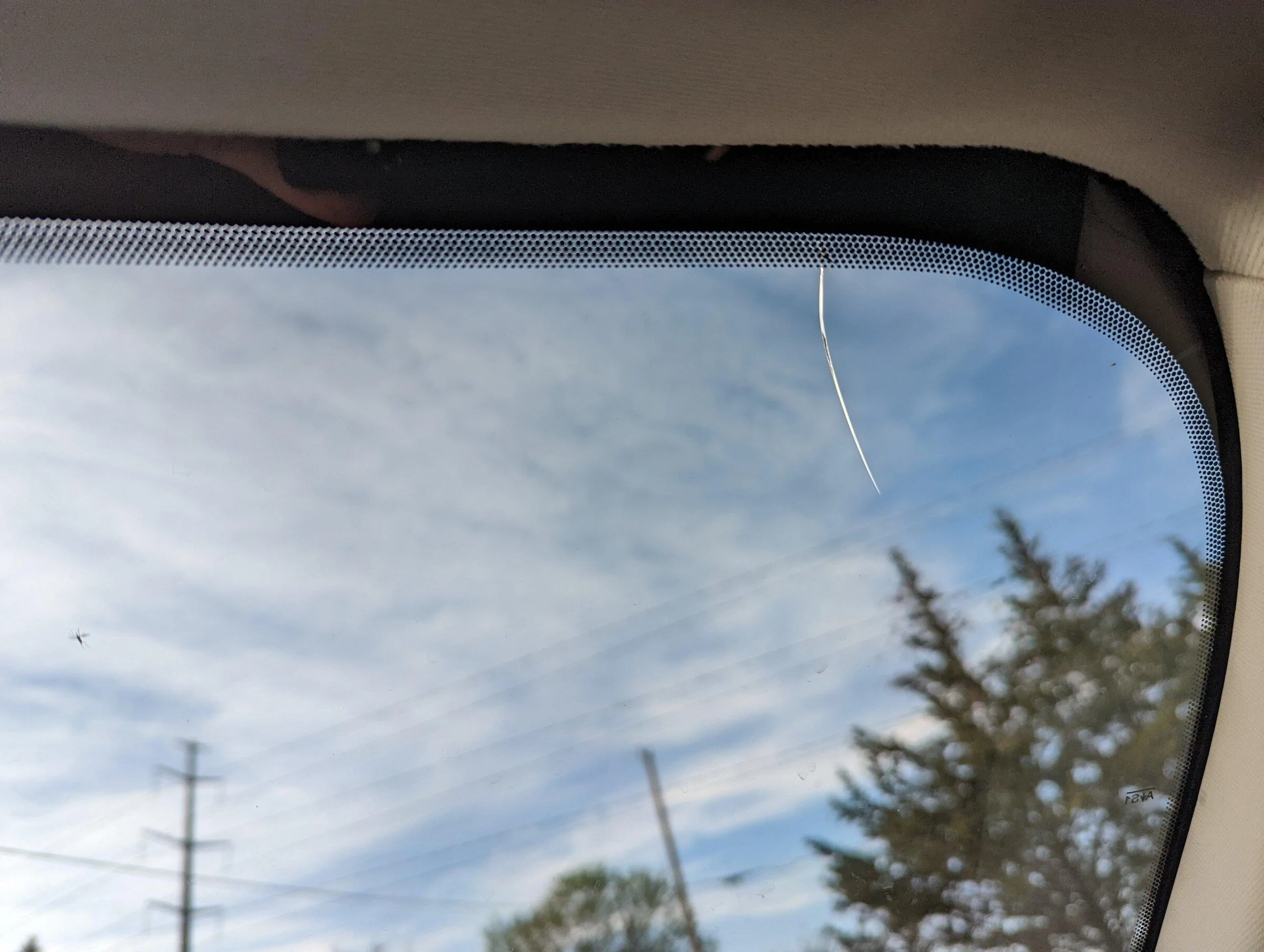 Ford Maverick Rock chip in windshield on the way back from getting PPF PXL_20220414_231012958