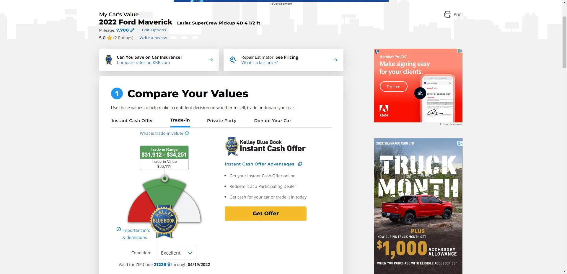 Ford Maverick Kellyblue Value . For fun I tried it out 2022 KellyBB