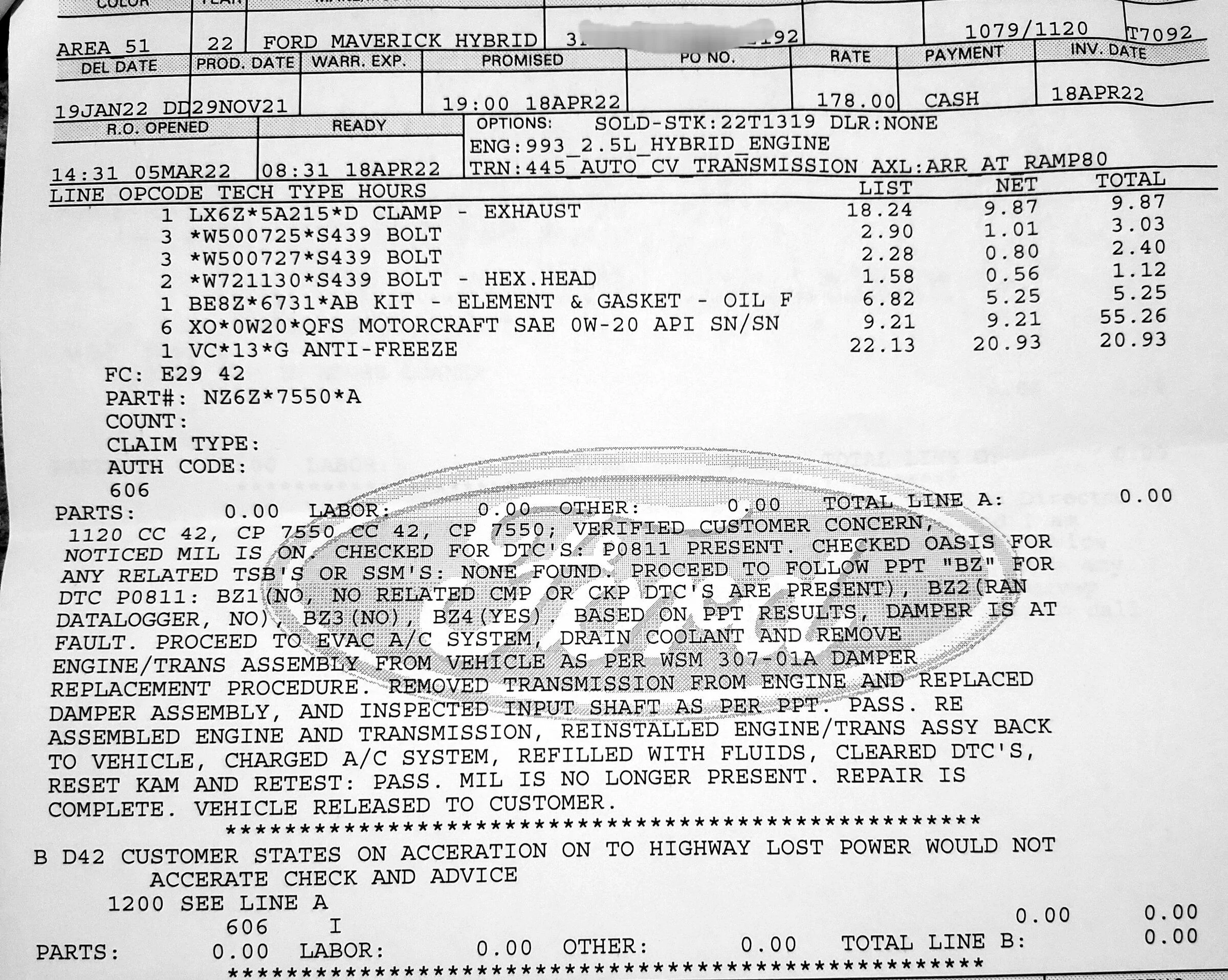 Ford Maverick 2.5 Hybrid: P0811 code OBD2 20220419_213629