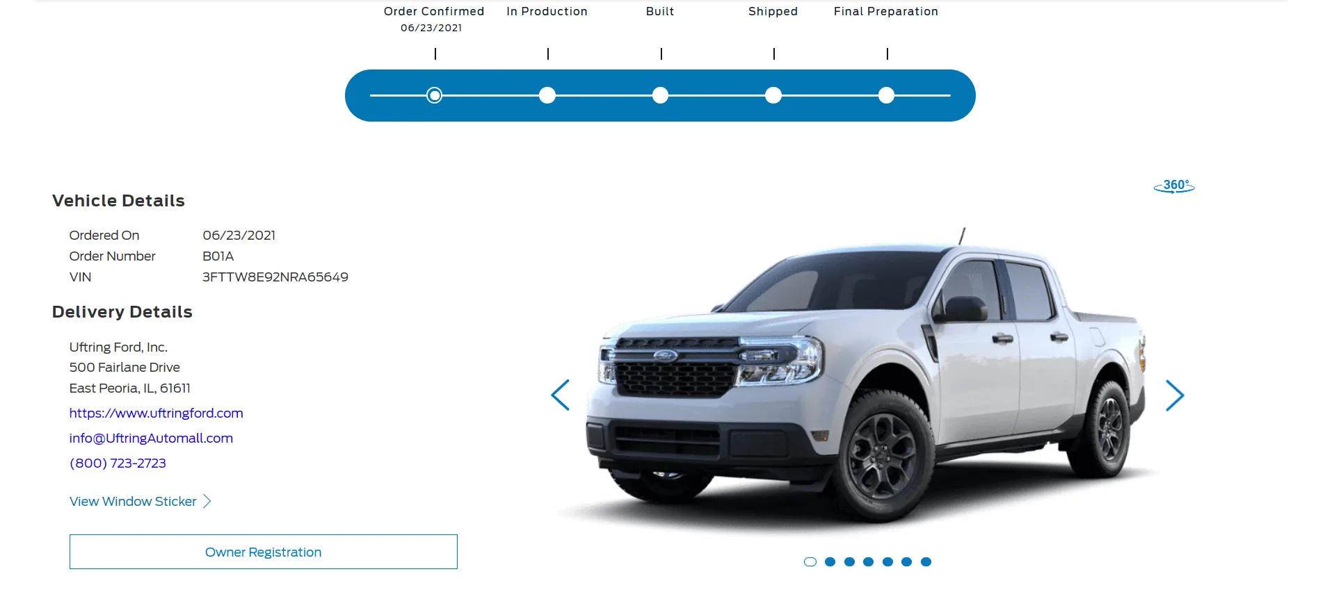 Ford Maverick Can You Access the New Vehicle Guide on VIN Tracker in production better pic