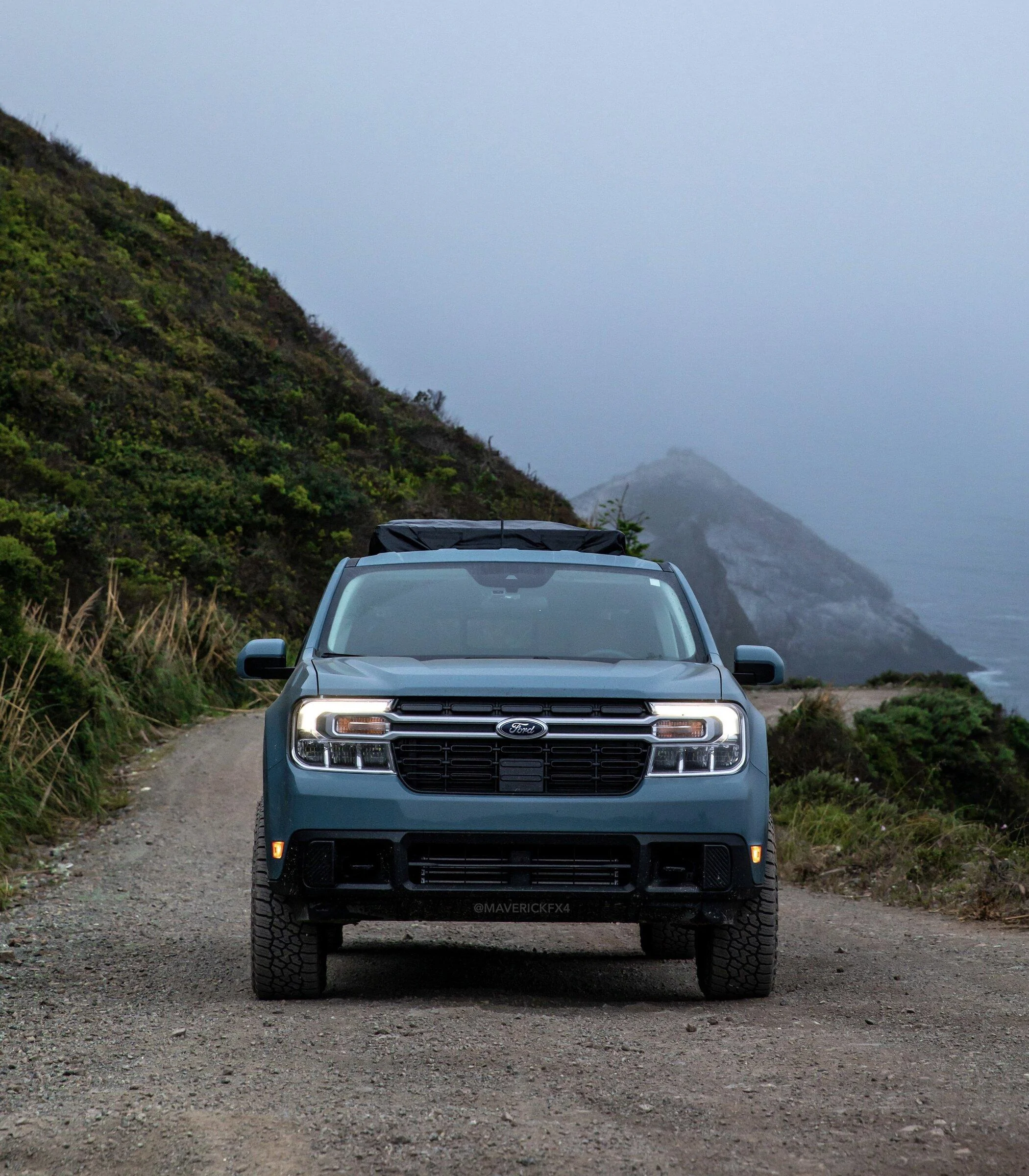 Ford Maverick Camping above the clouds with the Maverick (on  2” lift, 245/65 Wildpeaks, ROAM tent, Xtrusion Overland XTR1 rack)! CE9AFF4D-10D1-4EAA-89B1-73AEE0FDBEC9