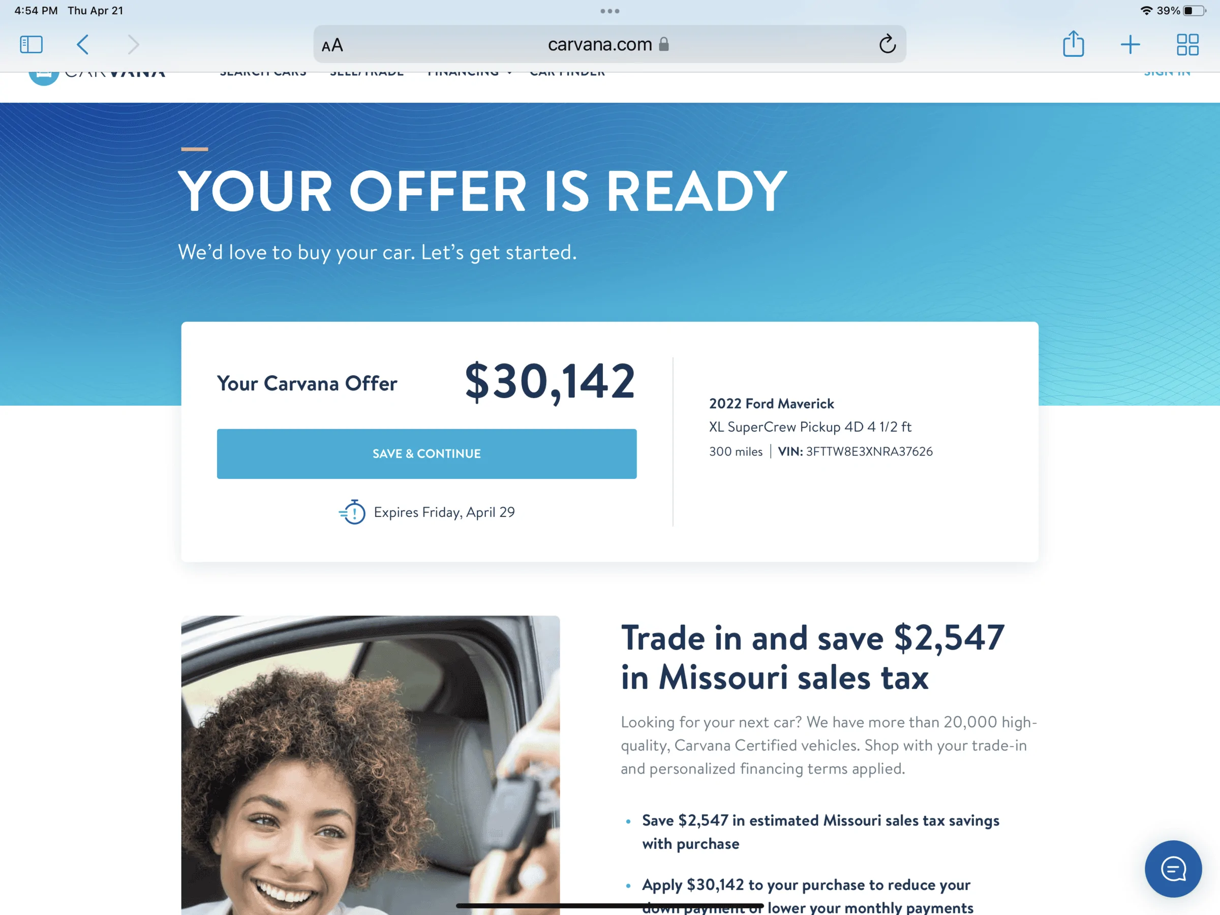 Ford Maverick Carvana offer on my Maverick… 04994A76-B09F-415B-9345-76C604EFA07E