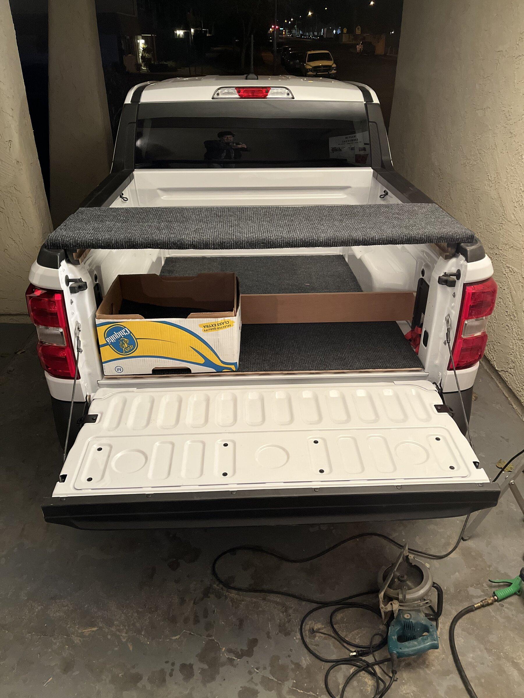 Ford Maverick Bedrug bed & tailgate liner carpet installed pic 66348467198__62C2A6D3-1ADA-46DA-963D-24E80151C9A4