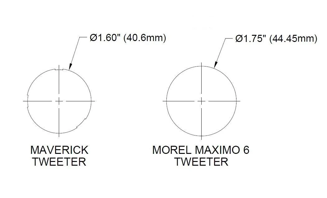 Ford Maverick Crutchfield Research Tweeter Sizes