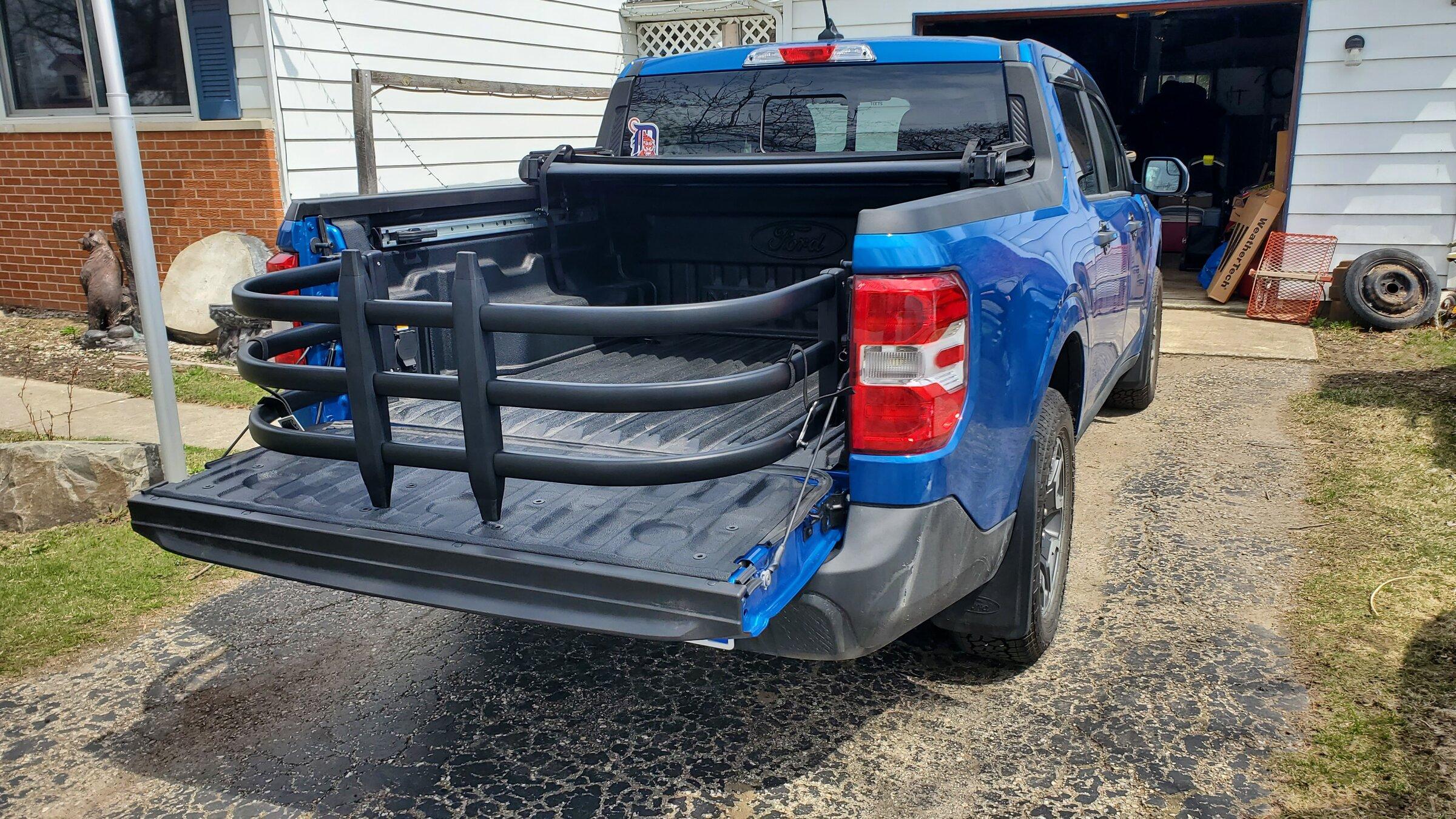 Ford Maverick Moab bed extender with drop-in liner 20220424_134850