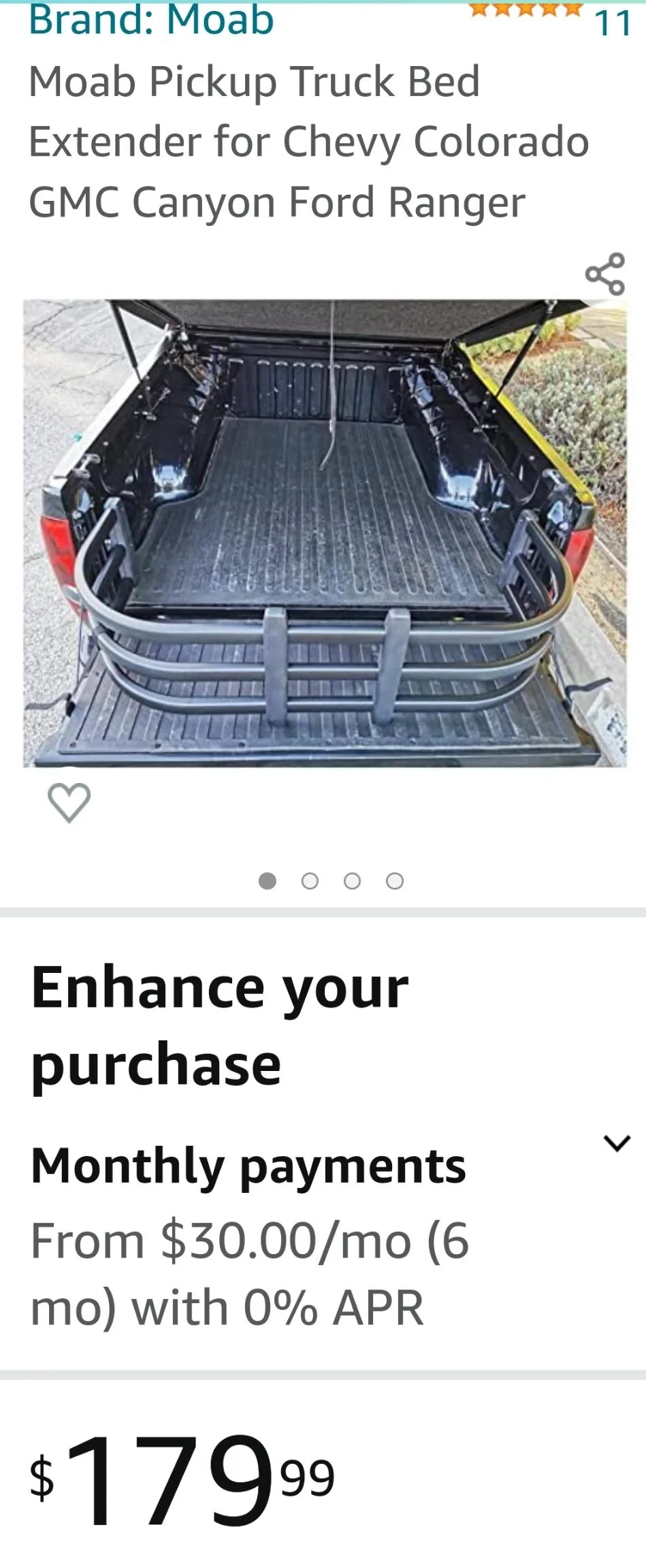 Ford Maverick Moab bed extender with drop-in liner Screenshot_20220424-145229_Amazon Shopping