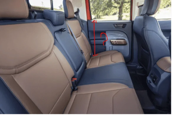 Ford Maverick Random Measurement -  from the rear seat to the side window? 1650899928040