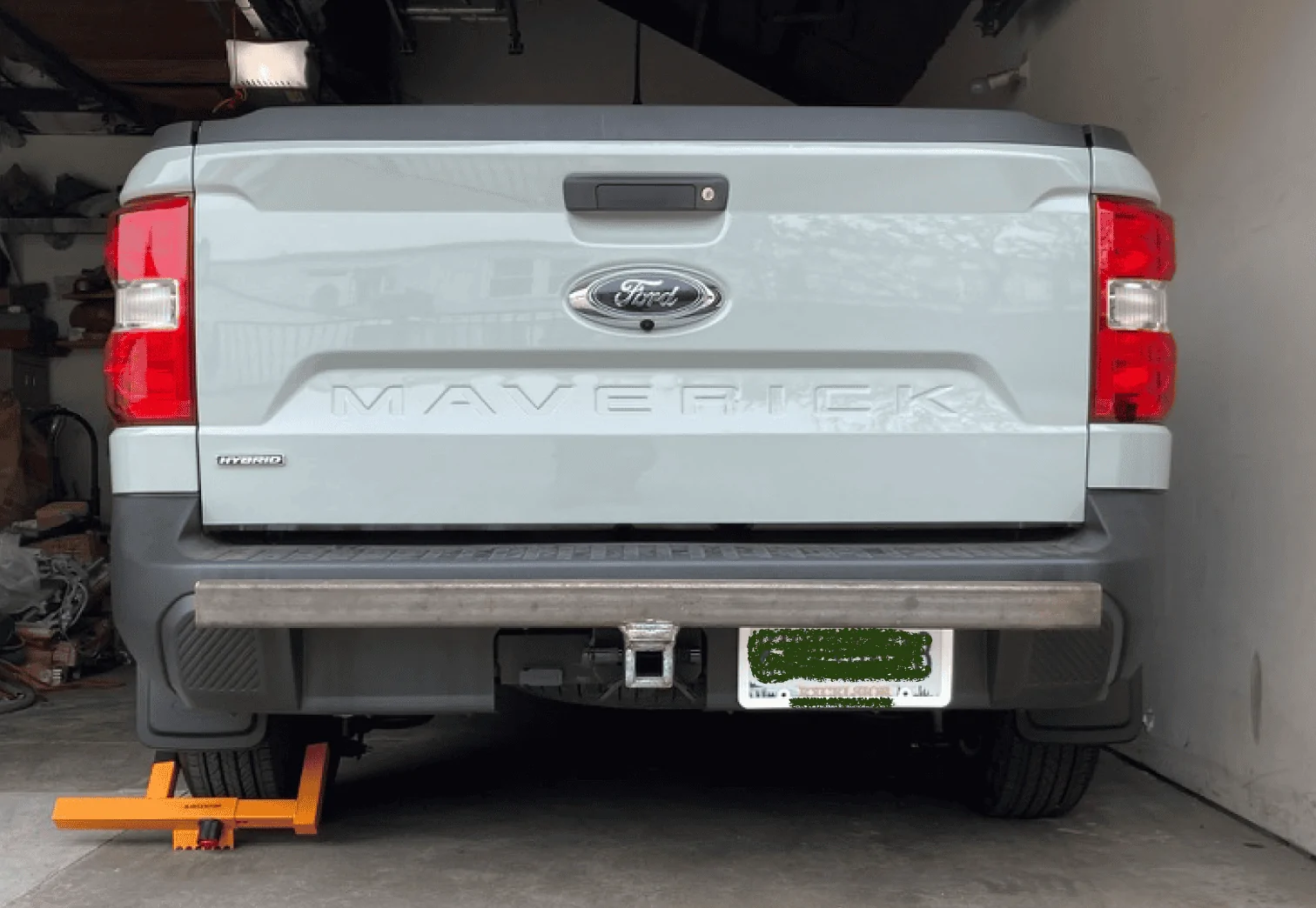 Ford Maverick Custom Steel Bumper Guard Attached to Tow Hitch Screen Shot 2022-04-26 at 4.07.12 PM