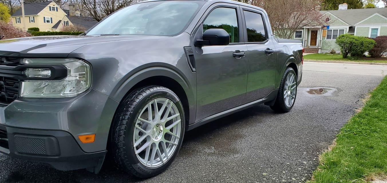Ford Maverick CARBONIZED GRAY Maverick Photos Thread Maverick XL on 20%22 Wheels and Dropped on 2%22+ Lowering Springs 1