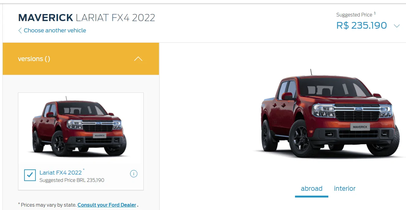 Ford Maverick The Cost of the Maverick in Brazil... 1651088095107