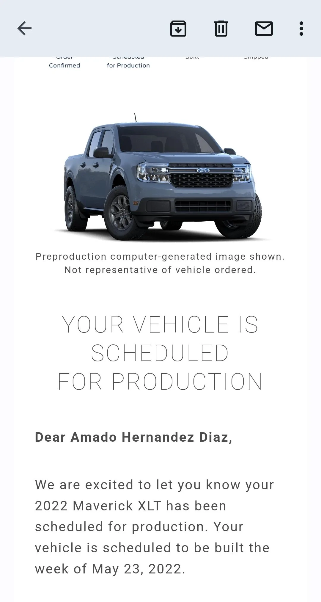 Ford Maverick Built date issue Screenshot_20220429-123401_Gmail