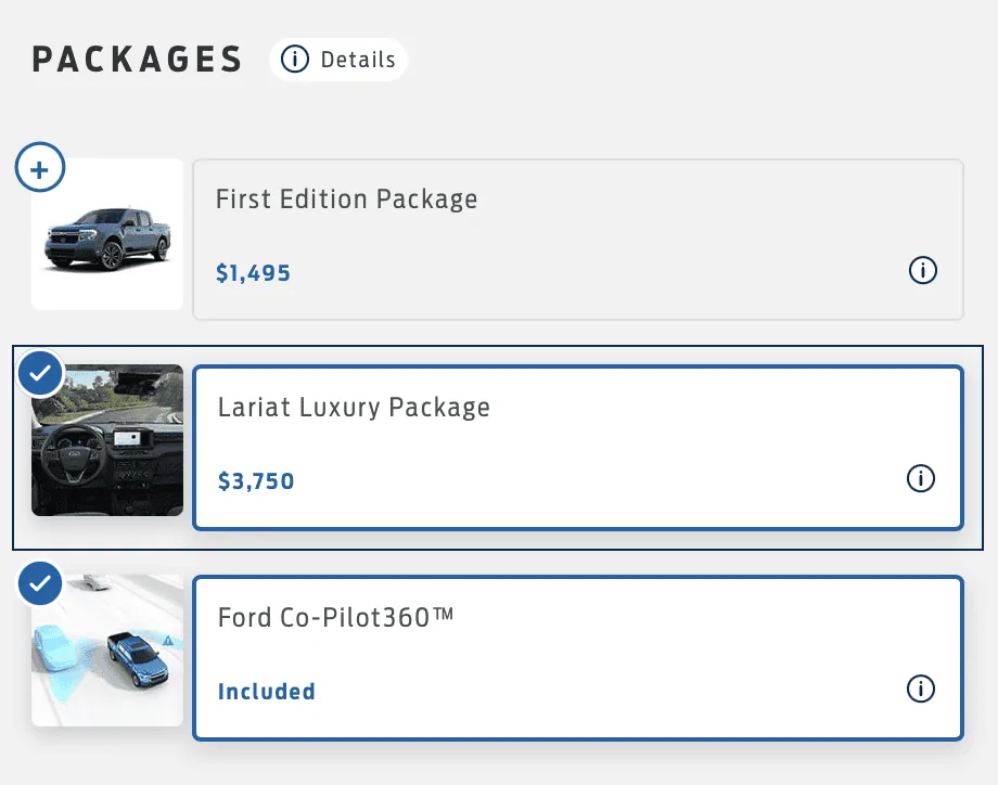 Ford Maverick Lariat Lux price includes CP360? 1651442723712